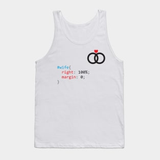 CSS #wife right 100% - Funny Programming Jokes - Light Color Tank Top